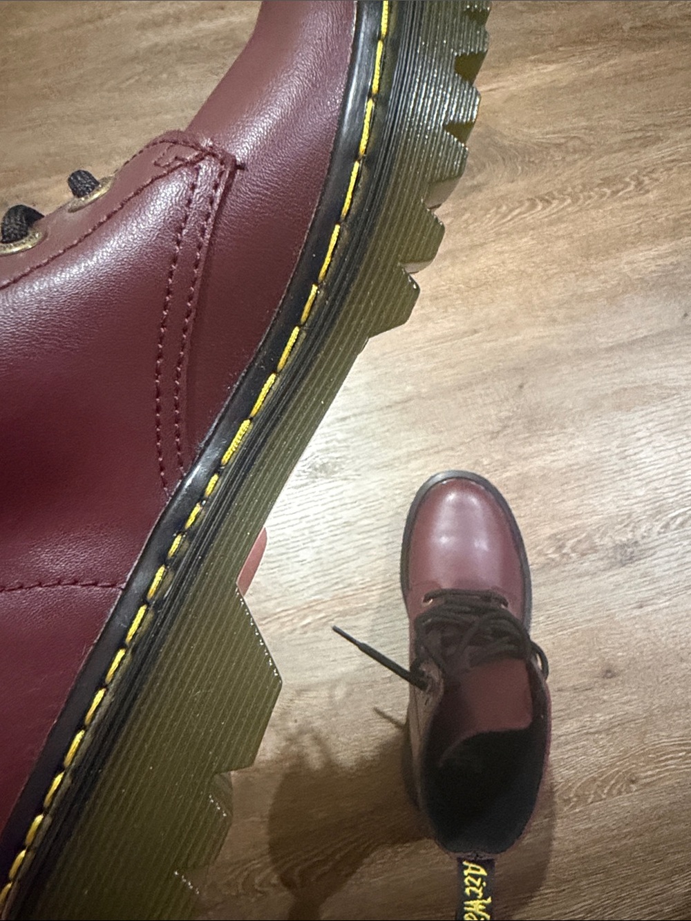 Dr. Martens Luana Burgundy (Cherry Red) Lace-Up Combat Boots Women’s 7 - Picture 5 of 12